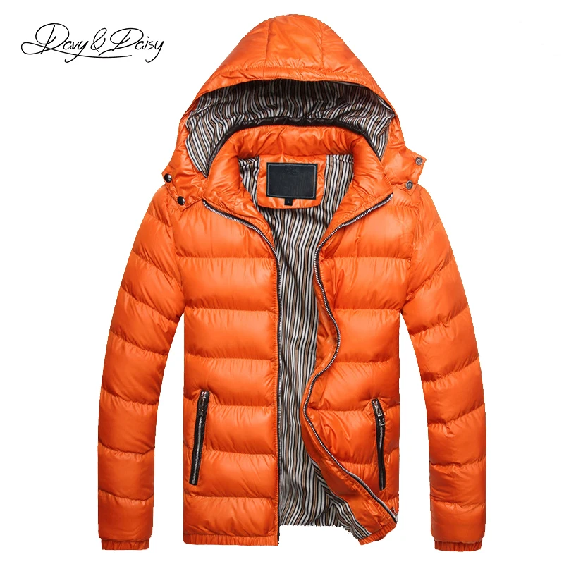 DAVYDAISY мужская куртка-парка зимняя куртка для мужчин Slim Fit на хлопковой подкладке с