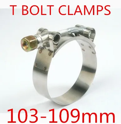 

4pcs/lot 103-119mm T BOLT CLAMPS Turbo Pipe Hose Coupler Stainless Steel
