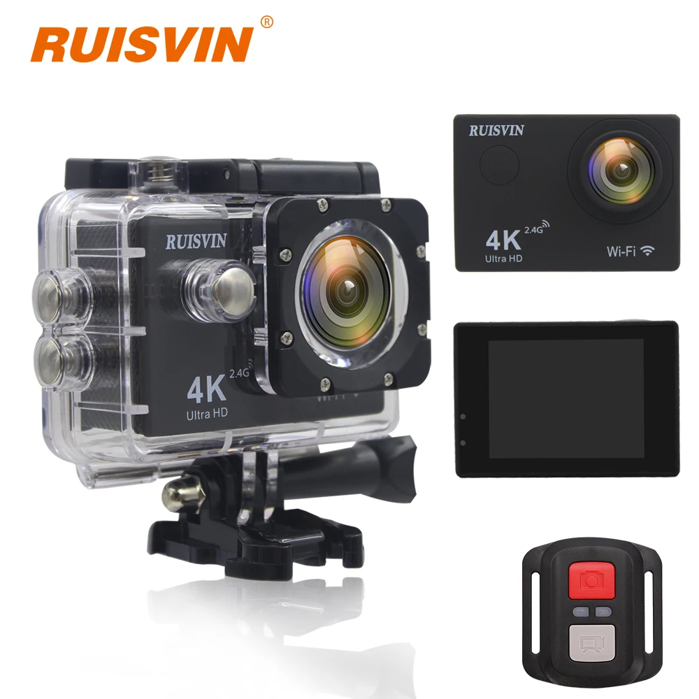 RUISVIN F60 F60R 4 K WI FI экшн Камера 1080 P 60fps со сверхвысоким разрешением Ultra HD спортивные Go