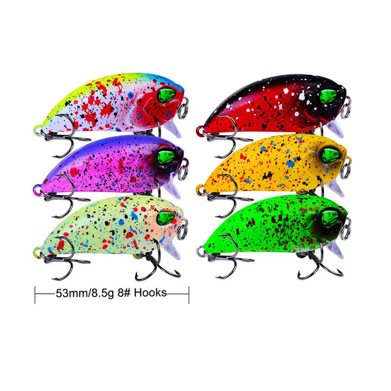 

1Pcs Fishing Lures Iscas Artificial Fishing Hard Plastic Baits Fishing Crankbait 5.3cm 8.5g Popper Lures for Bass Pike Trout