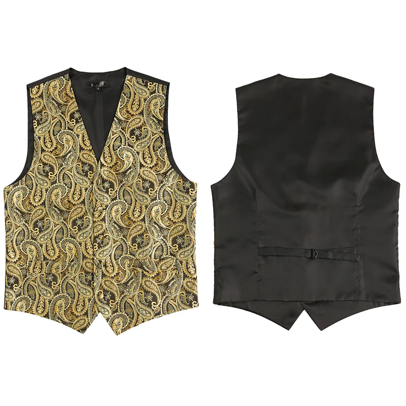 Жилет с пейсли рисунком жилет галстук карман квадратный платок новинка 2019