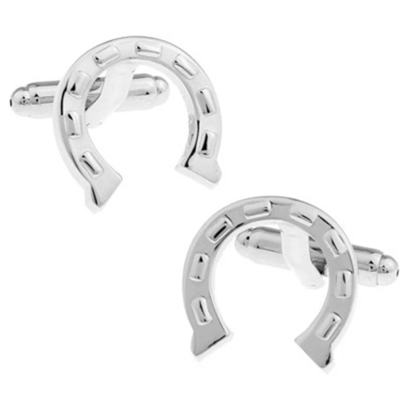 

High Quality French Style Silvery horseshoe Cufflinks For Mens Shirt Brand suit Cuff Buttons Top sale Cuff Links Jewelry