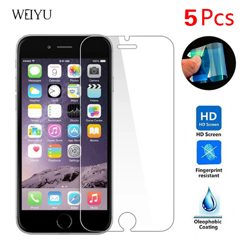 5 шт для iPhone 7 мягкая Взрывозащищенная нано защитная пленка iphone 6s Plus SE S 4S x (не
