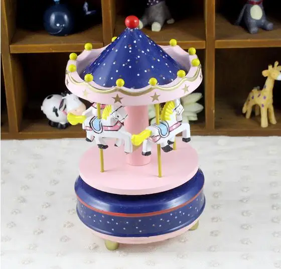 Музыкальные коробки Bless анимированные классические 4 Лошадь Go круглые