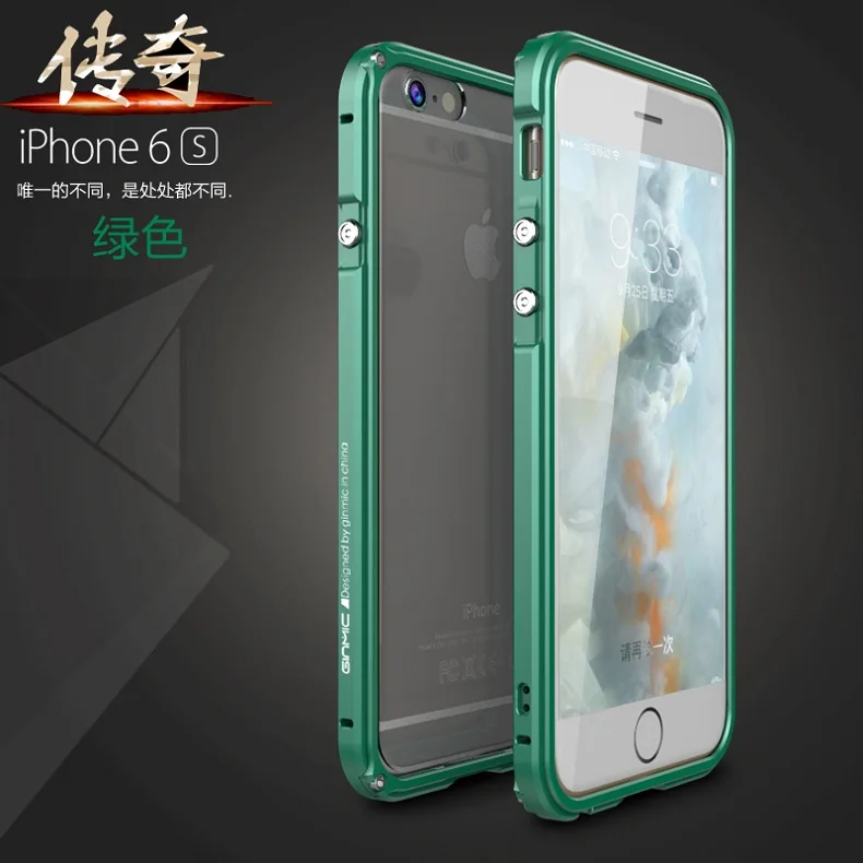 Металлический бампер чехол для iphone 8 чехол Алюминий Рамка для iphone 8 7 Плюс Прозрачный задняя крышка Coque для iphone 7 металл пластмасс случае - Цвет: green