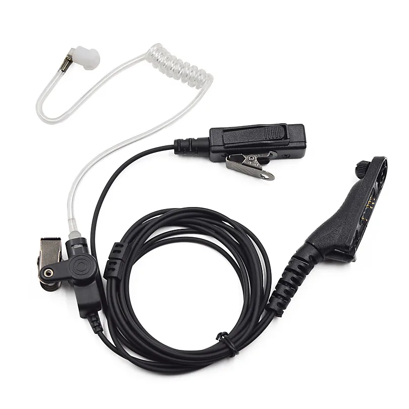 XQF Police Air трубчатые наушники гарнитура с микрофоном для рации Motorola CB Ham MTP850S MTP830S