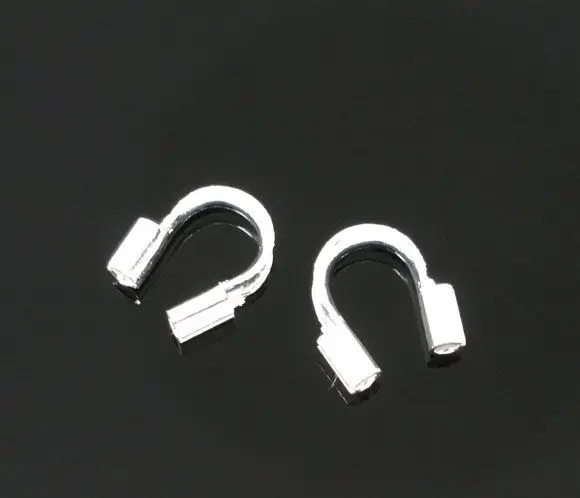 

DoreenBeads 200 Silver color Wire Guardian Wire Protectors 5x5mm