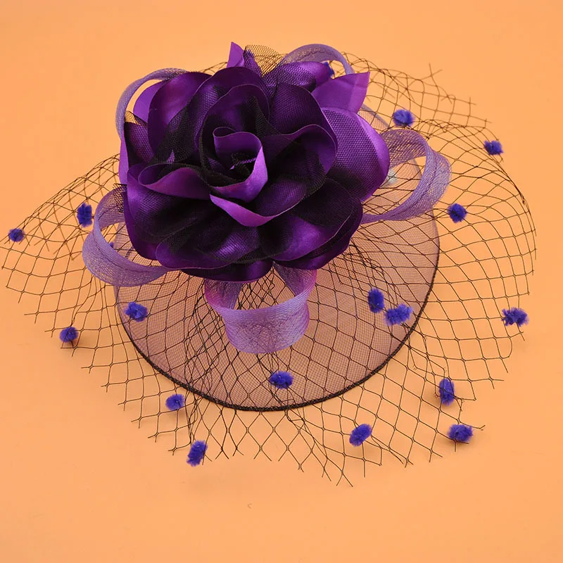 

Vintage Bridal Flower Hats Elegant Wedding Accessories Bride Net Hats White Fascinator Hats Women's Formal Occasion