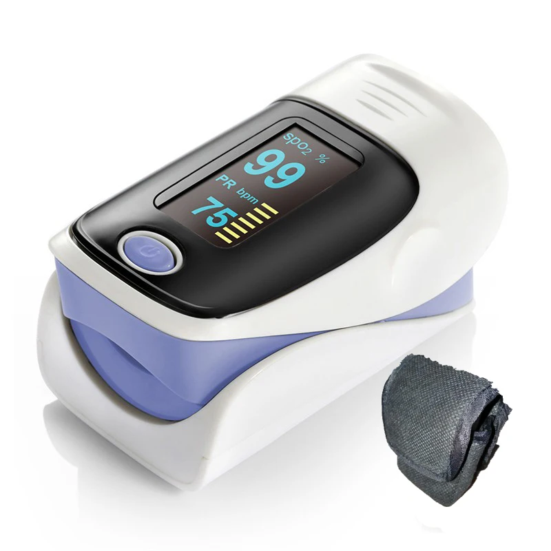 purple with bag Бренд оксиметр палец Oximetro FDA медицинский De Pulso de dedo Pulsioximetro tensiometro OLED цифровой пульс Spo2 - Цвет: purple with bag