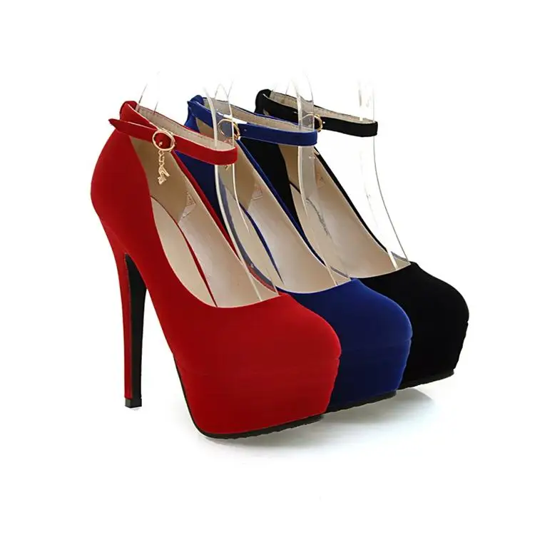 Модель 2015 года. Дамские туфли-лодочки Обувь на очень высоком каблуке Девичьи