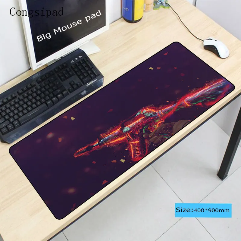 Congsipad 90*40 см Большой CS: GO игровой коврик для мыши XXL большой игровой коврик мыши с фиксируемым краем клавиатура настольный коврик Большое чудовище геймер Коврик для мыши - Цвет: 300X900X2MM