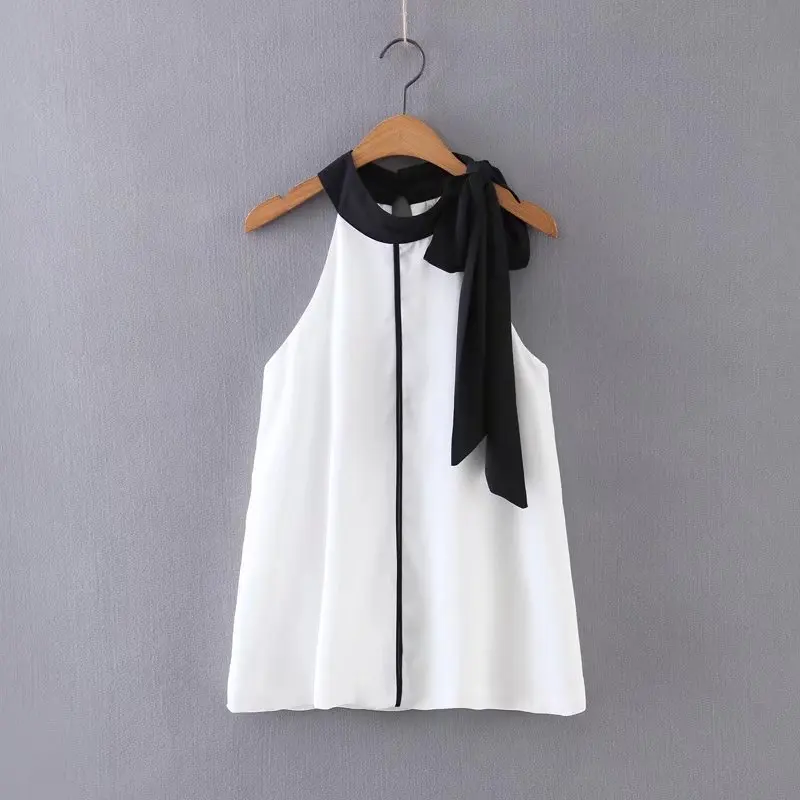 2017 Лето Новый Европейский Стиль Моды для Женщин Стоять Воротник Лук Ремень