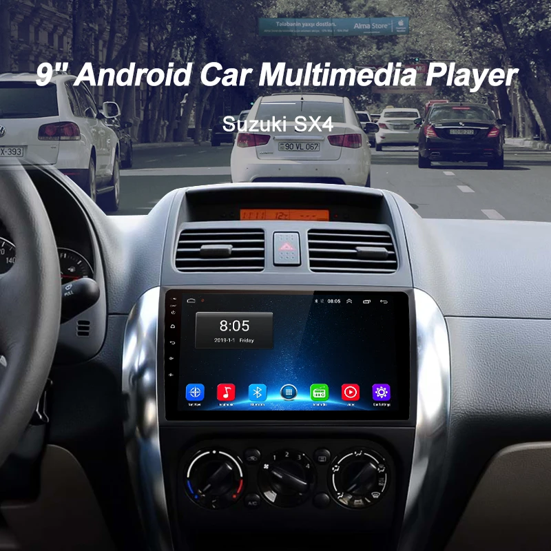 Junsun V1 2 ГБ+ 32 ГБ, Android 9,0 DSP автомобильный Радио Мультимедиа Видео плеер для Suzuki SX4 2006-2011 2012 2013 навигации gps 2 Дина DVD