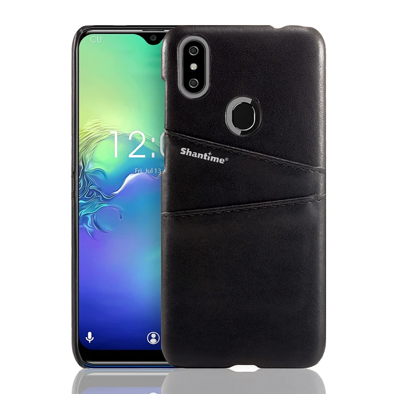 Black Роскошная винтажная Обложка на заднюю панель из искусственной кожи для Oukitel C15 Pro Чехол для телефона для Oukitel C15 Pro чехол со слотом для карт - Цвет: Black