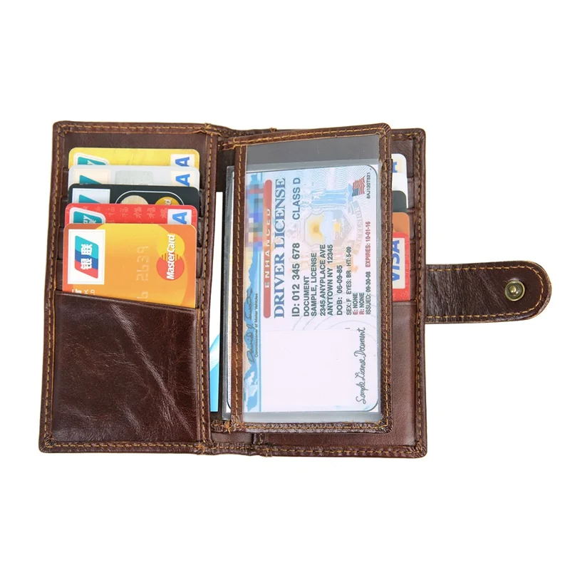 J.M.D Real Cow Leather RFID Blocking Wallet Men's Short Dollars Wallets Card Holder R-8120Q | Багаж и сумки