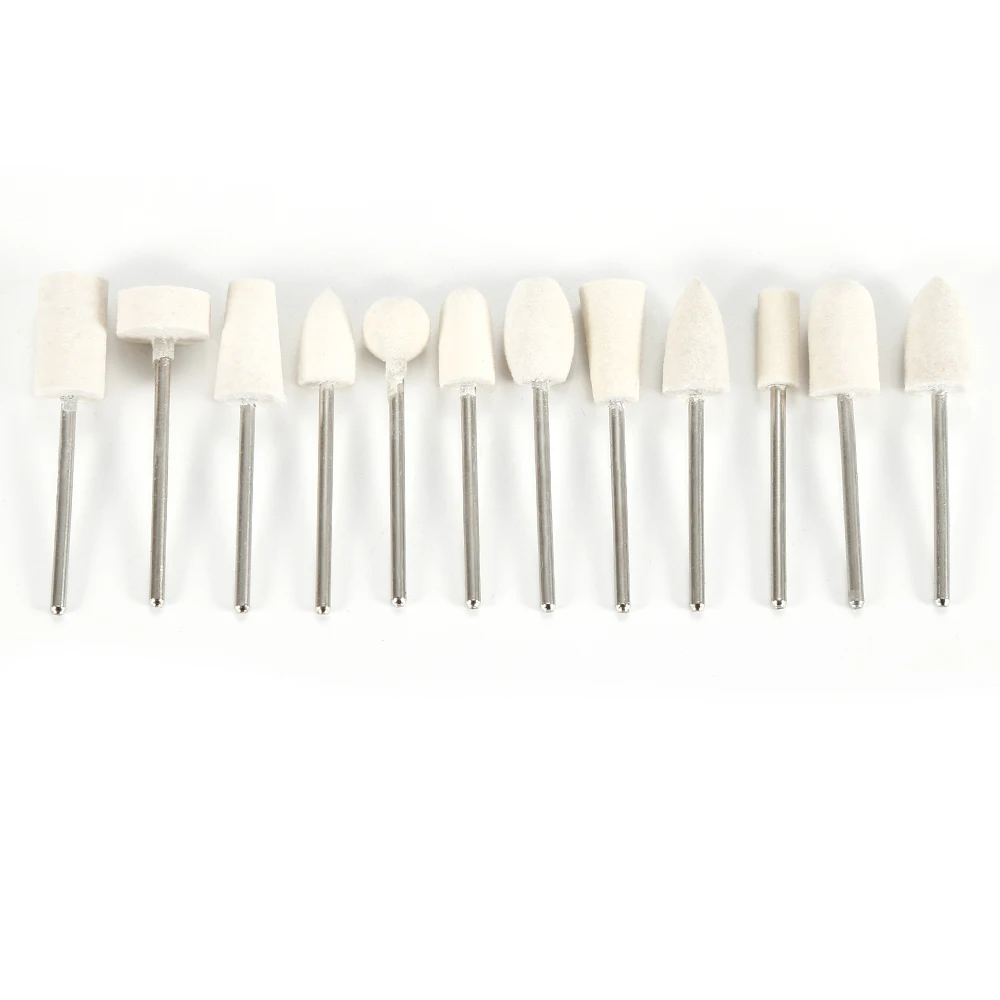 12 шт насадка для измельчения шерсти ногтей сверла средство удаления кутикул