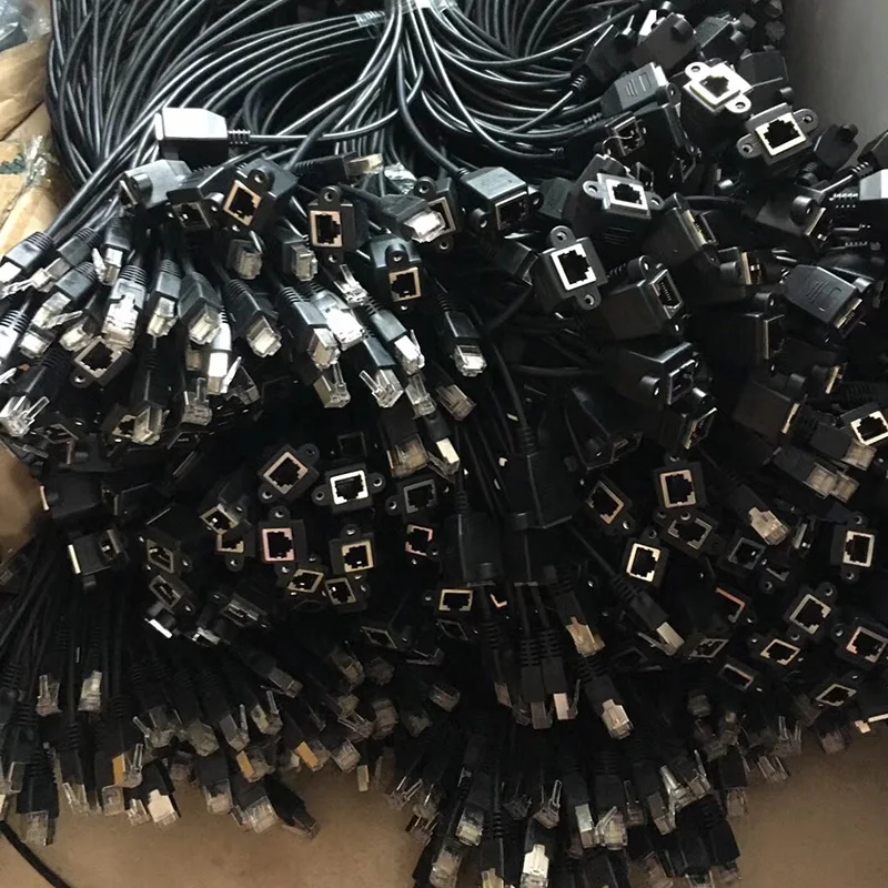 1 шт. 8Pin RJ45 кабель штекер к гнезду винт Панель Крепление Ethernet LAN сеть 8 Pin удлинитель