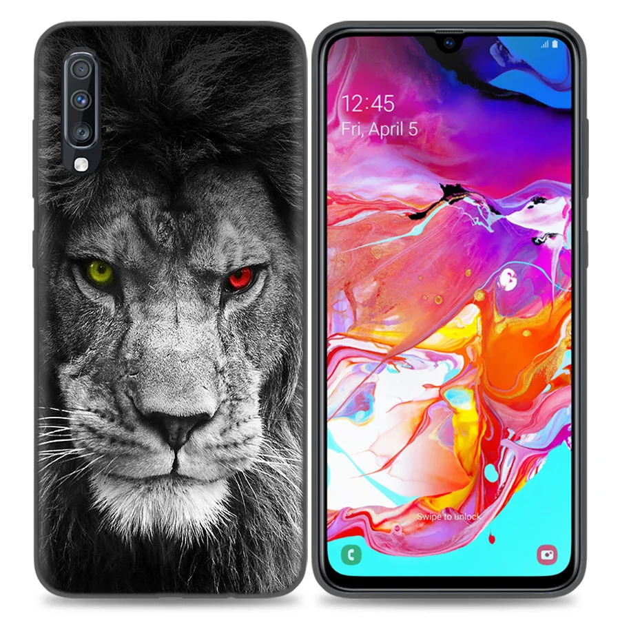 Silicone Case Cover For Samsung Galaxy A50 A80 A70 A60 A40 A30 A20 A20e A10 A71 A51 A21 Note 8 9 10 Plus 5G Lion Alpha Male Cub