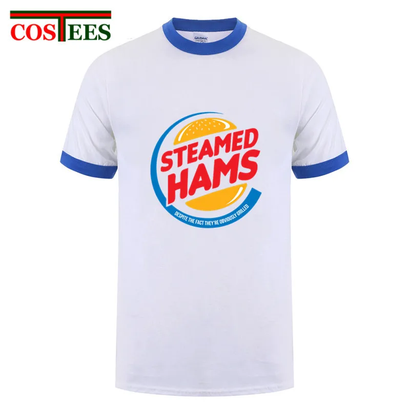 Мужские футболки Camisetas Steamed Hams 100% хлопок Мужская футболка с коротким рукавом и