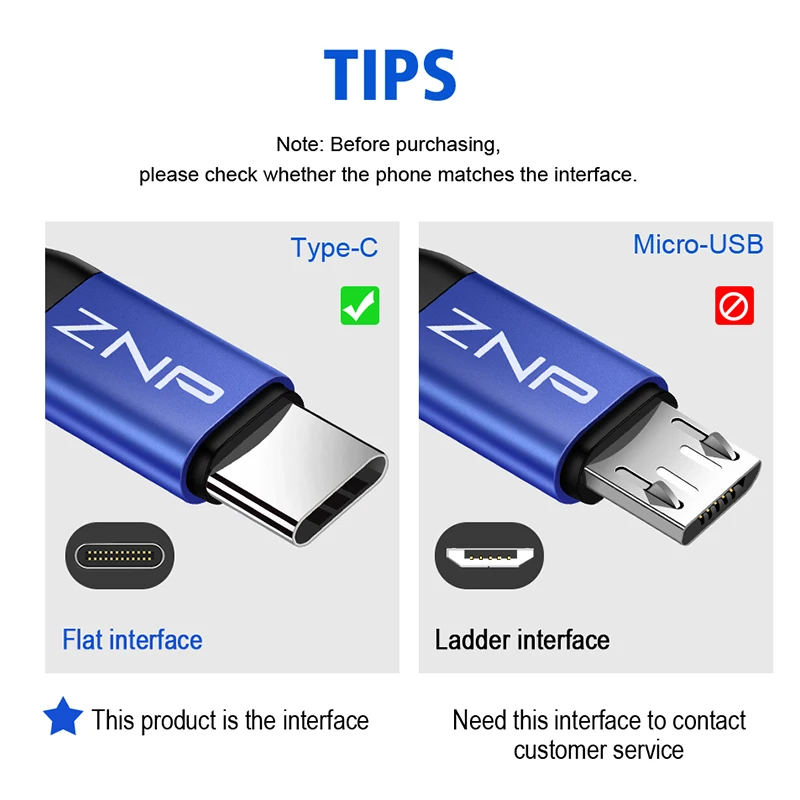 ZNP usb type-C кабель 3,0 быстрое зарядное устройство для samsung S10 S9 A50 мобильный телефон type-C USB кабель для передачи данных для huawei P30 Pro type C кабель