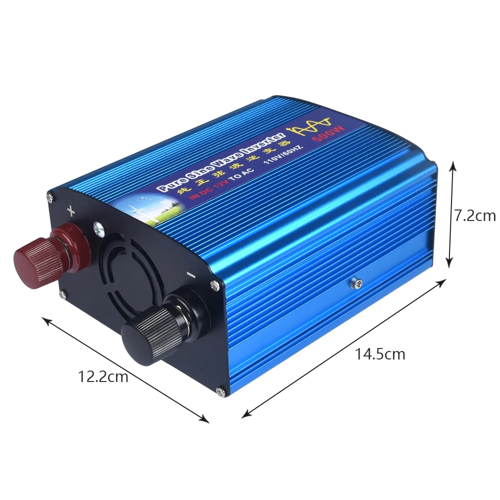 ZHST 500 Вт DC12V к AC220V 50 Гц автомобильный чистый синусоидальный инвертор усилитель