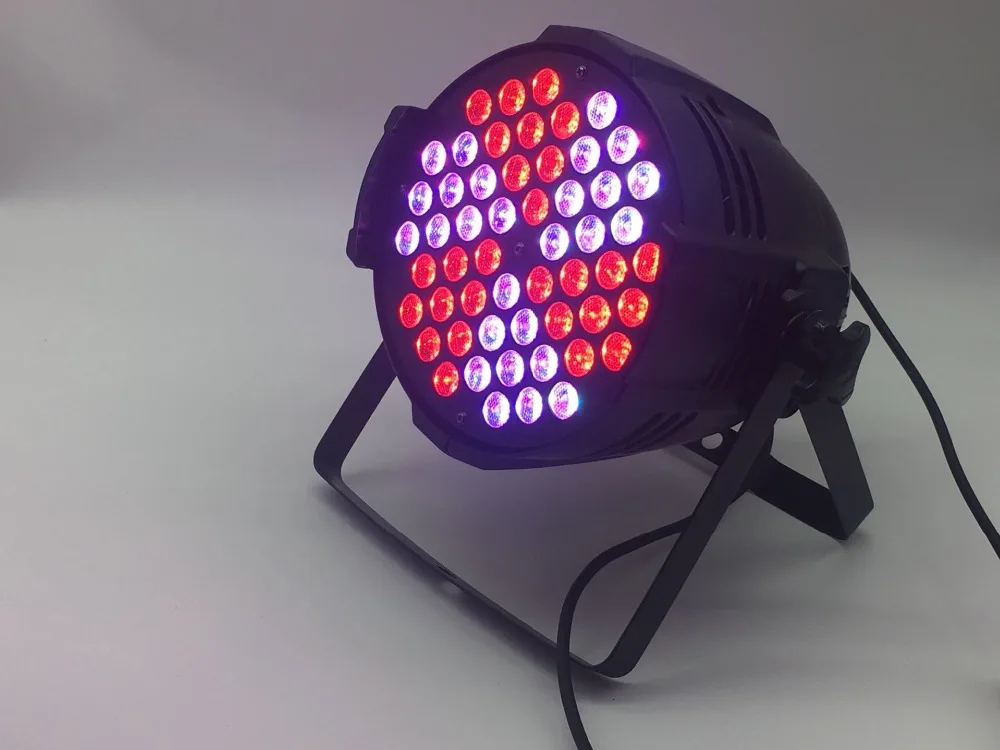 Алюминий корпус 54x9 Вт RGB 3in1 СВЕТОДИОДНЫЙ параболический алюминизированный отражатель дежурное освещение dmx деловой свет профессиональный плоский Пэйлин KTV дискотечная лампа ди-Джея