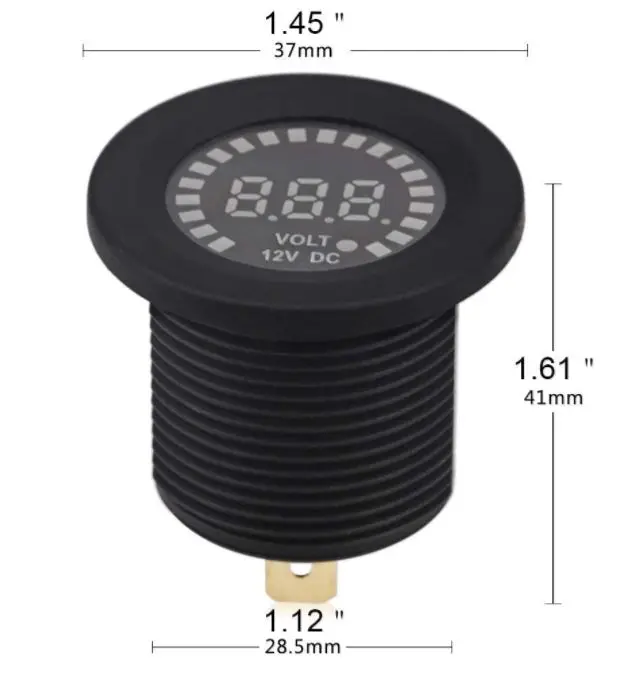 Водонепроницаемый Вольтметр постоянного тока 12/24 в цветной светодиодный