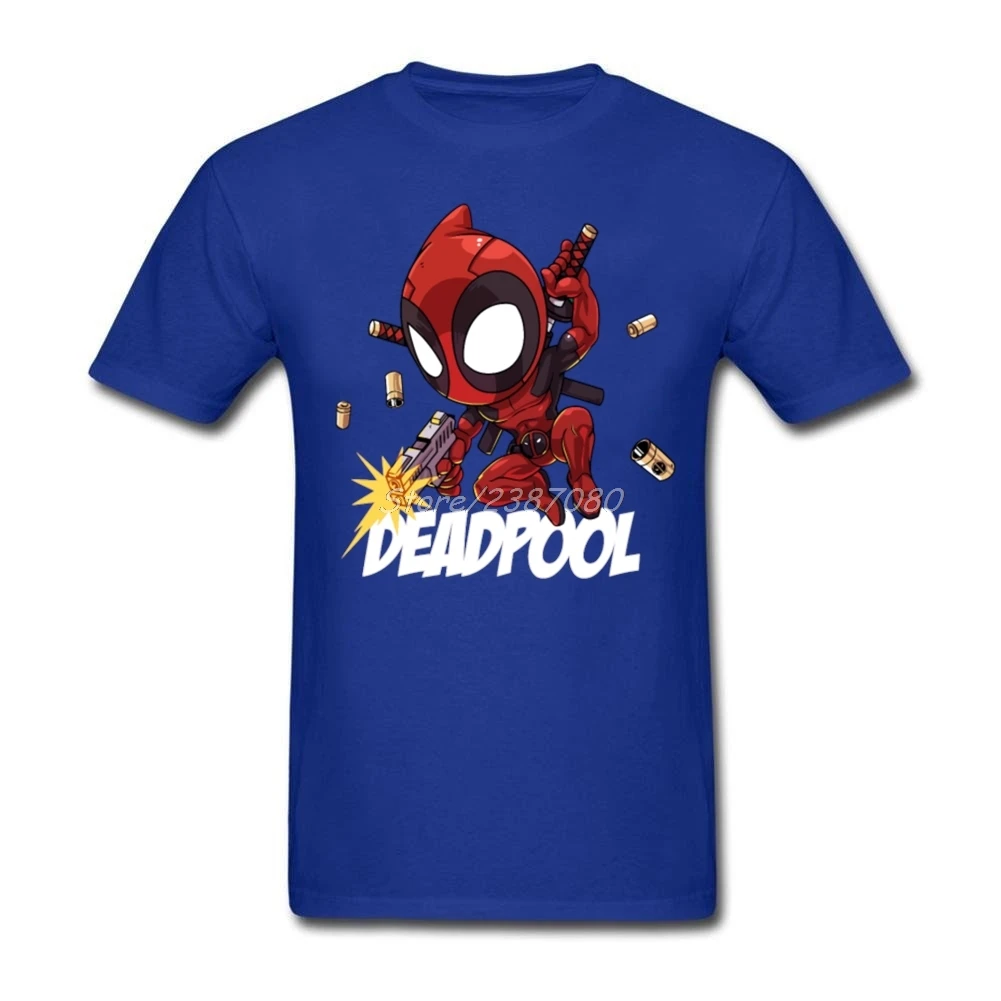 Забавная мужская одежда Pp Deadpool хлопковая Футболка с круглым вырезом и коротким