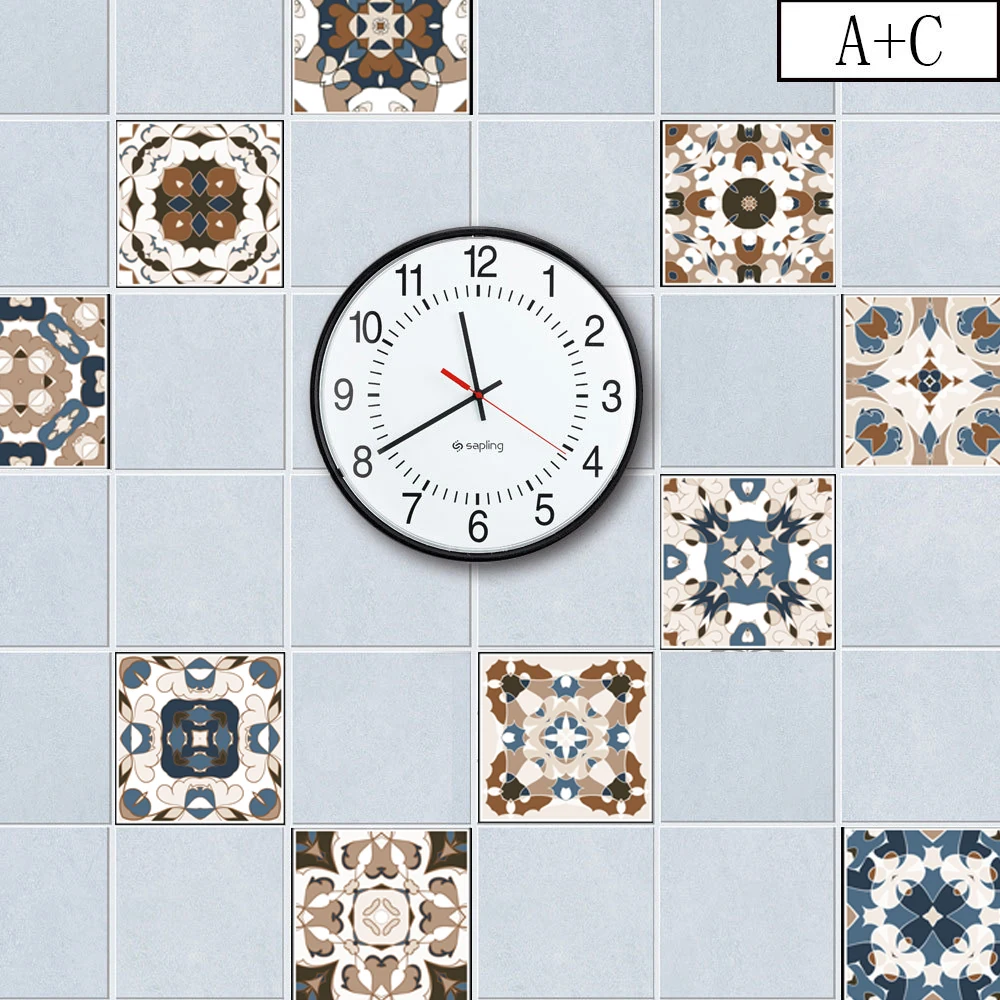 стену с креативным 3D узором в марокканском стиле из плиток, наклейка для детской комнаты водонепроницаемая из ПВХ для украшения талии в ванной комнате и дома.