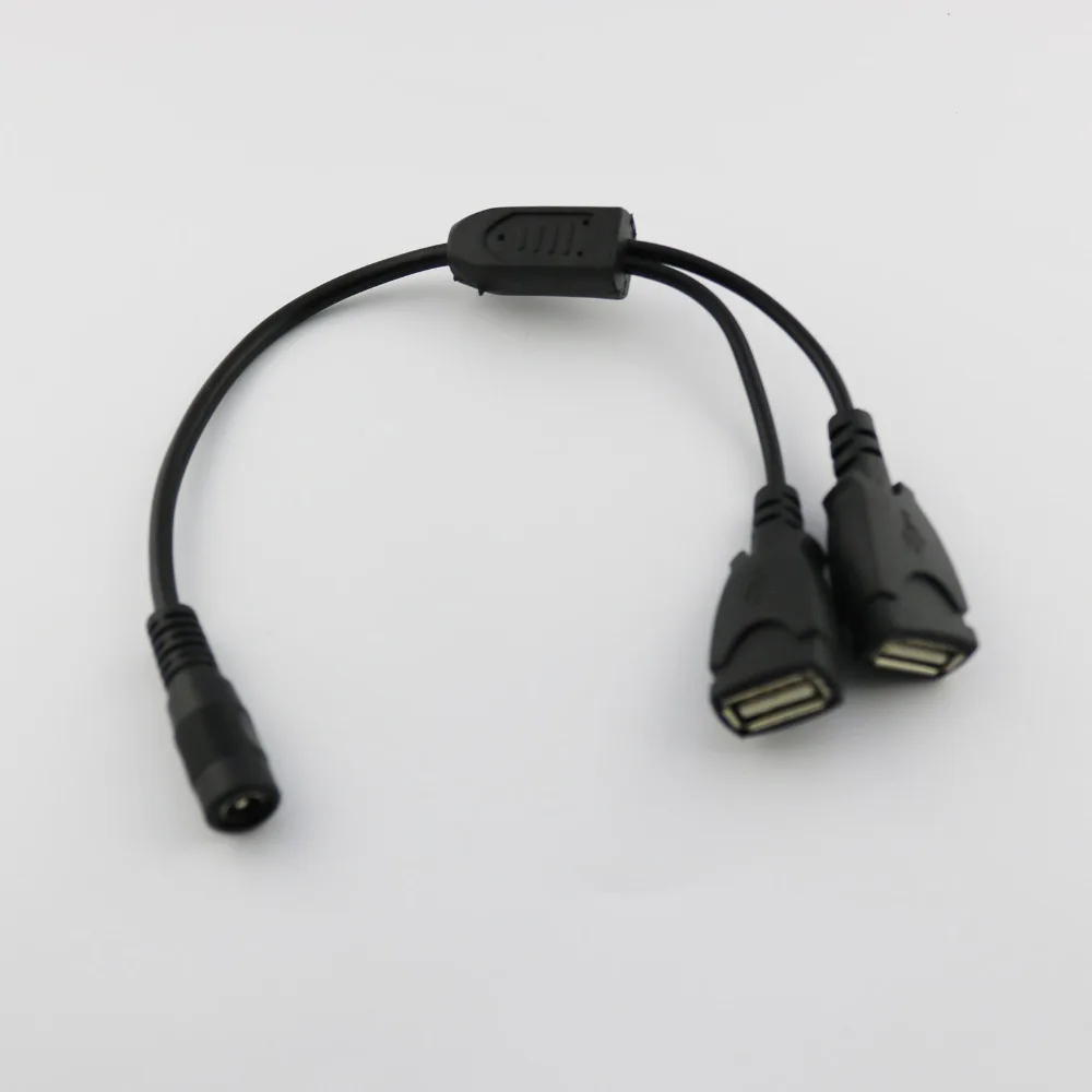 1 шт. адаптер-кабель 5 5x2 мм с разъемом мама на два разъема USB 25 см | Компьютеры и офис