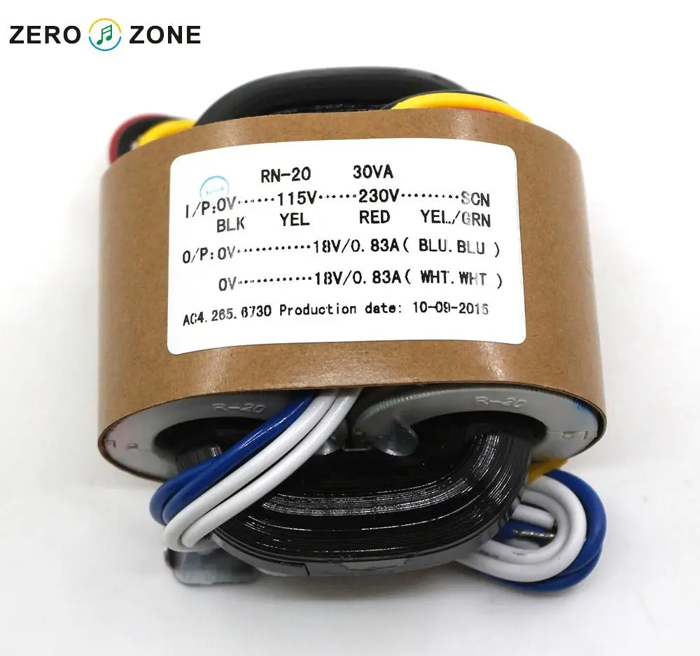 

GZLOZONE 30VA Dual 18V R-type Transformer 30W 18V*2 Transformer For Audio