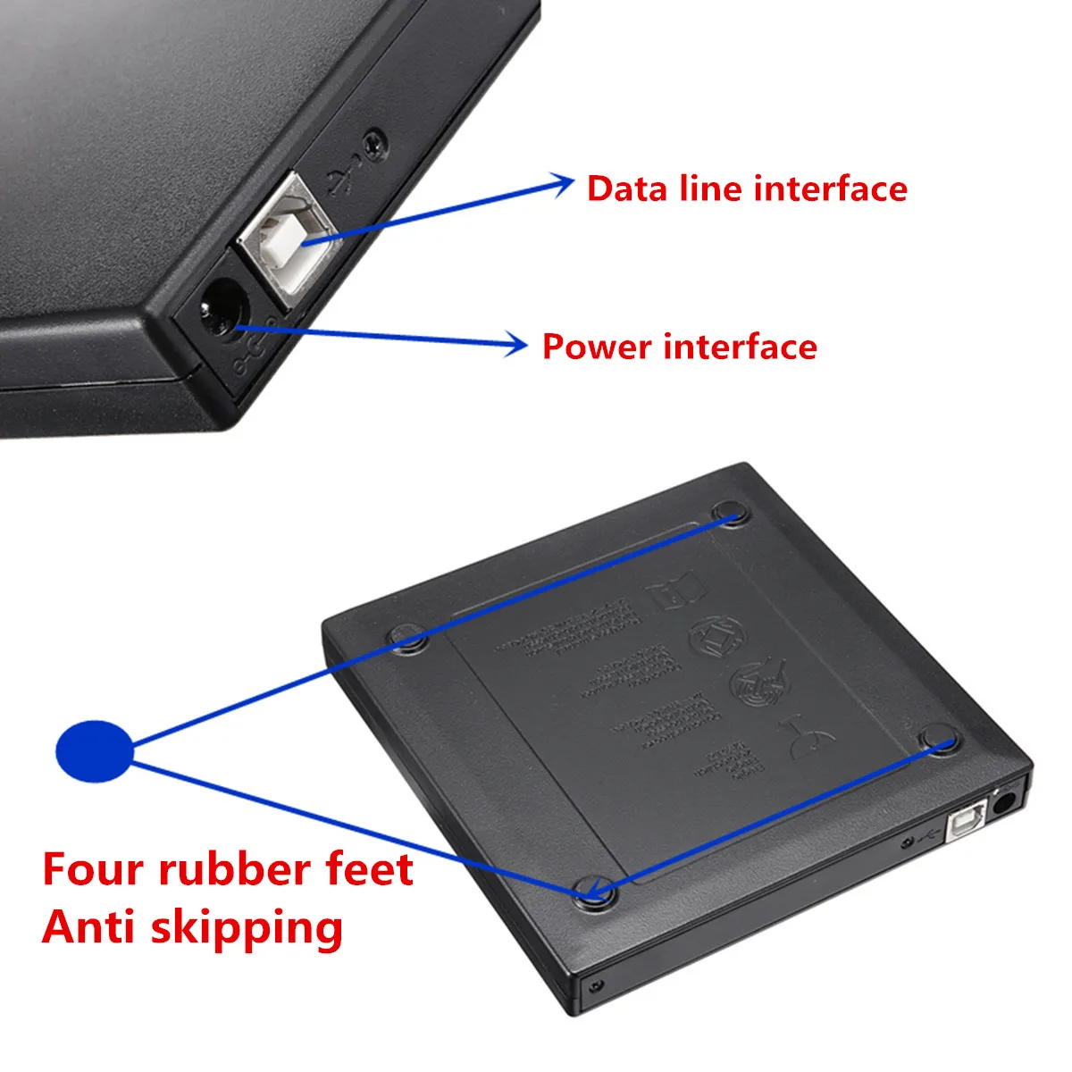 S SKYEE Внешний оптический привод Combo USB 2,0 компакт-дисков/DVD-ROM CD-RW плеер горелки Портативный считыватель Регистраторы для портативных ПК