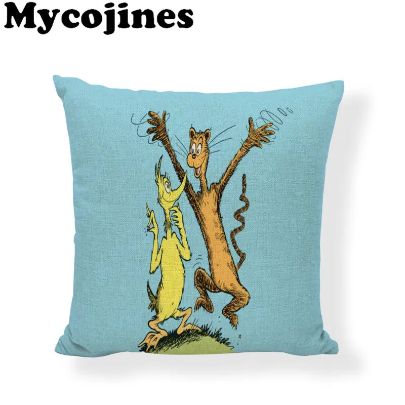 Декоративный чехол для подушки Dr. Seuss в красную полоску дома спальни дивана