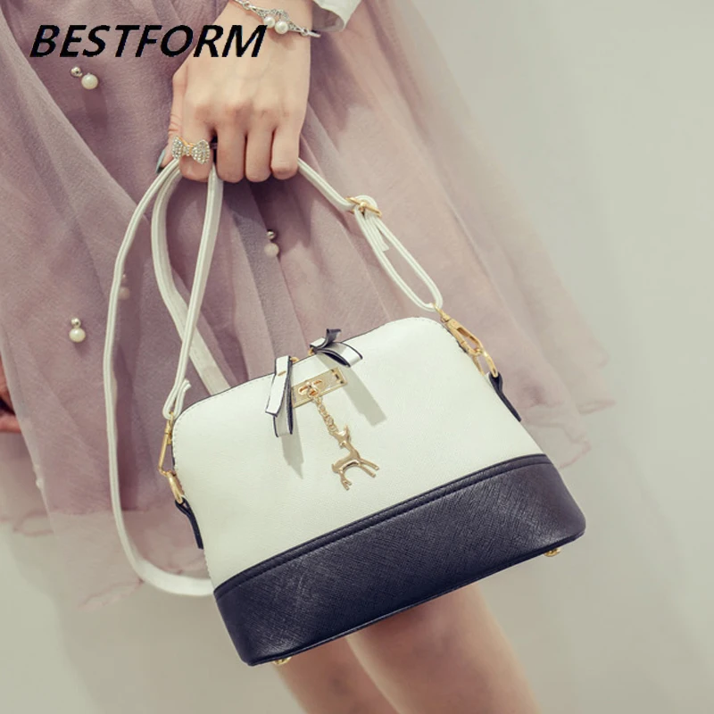 BESTFORM женская сумка с подвесок оленем на плечо кожаная повседневная через модные роскошные сумки|Сумки