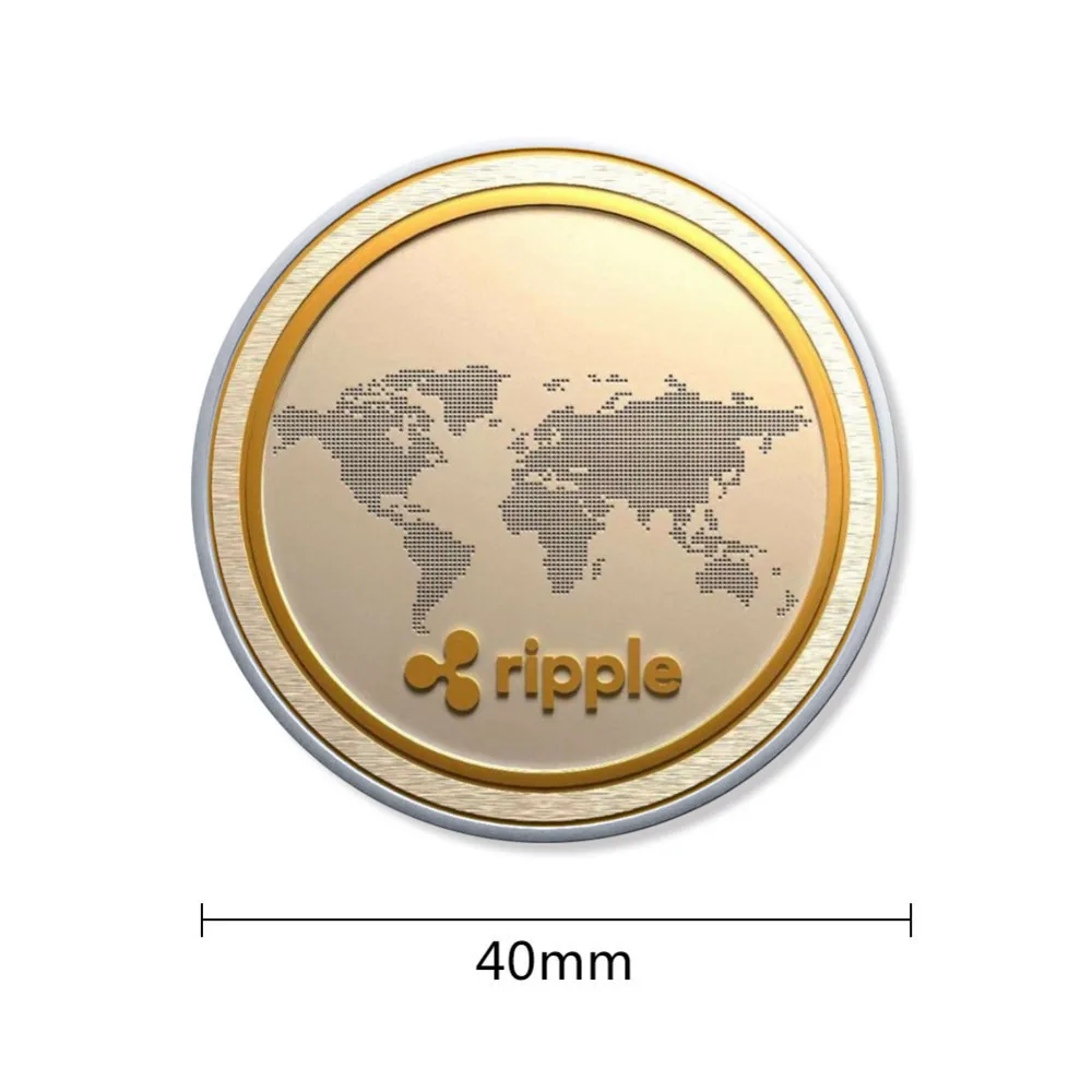 Ripple монета памятная криптовалюта круглая XRP пульсация плакированная