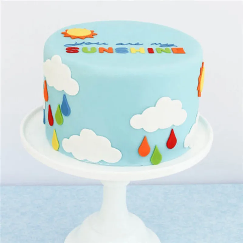 5 шт. Fondant (сахарная) резак облако Пластиковые Формы для кексов/печенье/buscuit