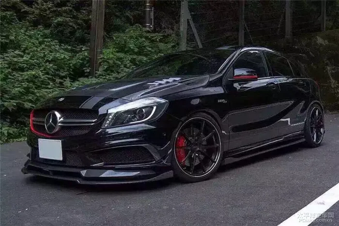 VRS Стиль углеродного волокна передний бампер спойлер для Mercedes-Benz W176 A250 2 шт. автомобильный Стайлинг