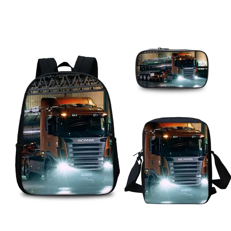 5 3 шт./компл. Scania студенческий рюкзак для Тетрадь 3D печать школьные сумки для подростков Для мужчин Мода Большой Ёмкость школьные рюкзаки - Цвет: 5