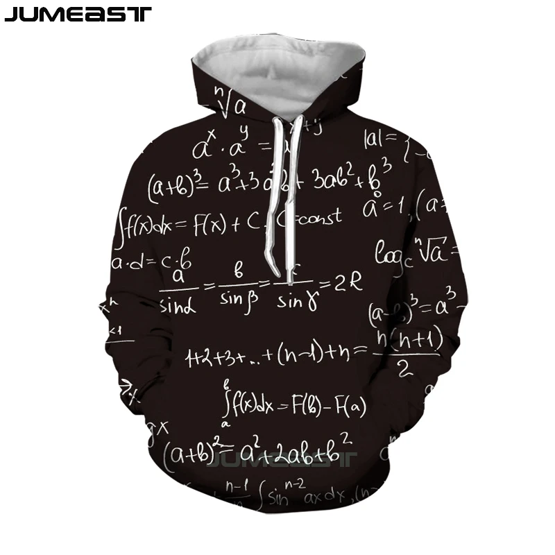 Толстовка с капюшоном Jumeast черно белая толстовка 3D принтом длинными рукавами в