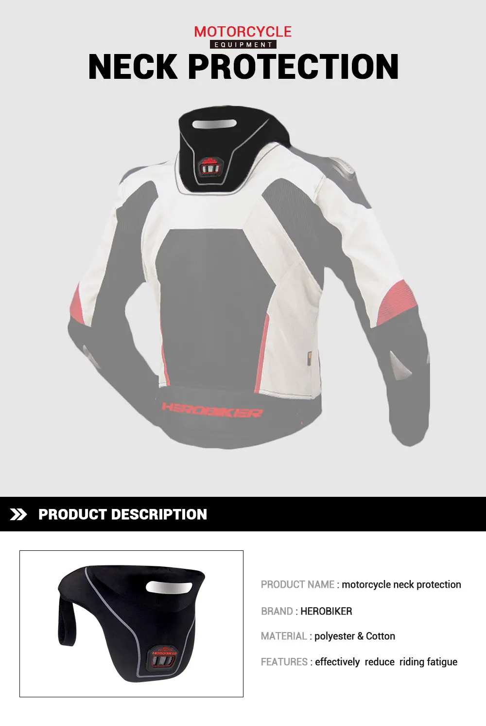 Herobiker мотоциклетная защита для шеи для верховой езды защита шеи Brace Enduro Rally Moto Racing Защитное снаряжение поддержка мотокросса шейный механизм