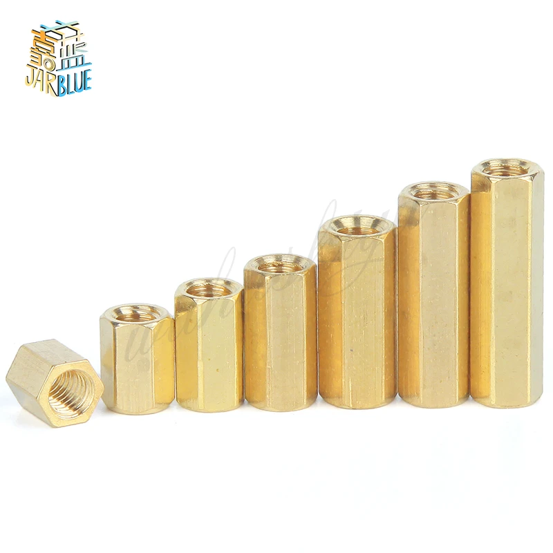 

100pcs m3 brass spacer M3*5/6/7/8/10/11/12/14/15/16/18/20/25/30 Female To Hex Standoff Double Flat copper Hollow cylinders