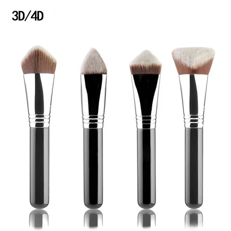 

Горячая Распродажа 3D/4D Черный деревянной ручкой основа кисти для макияжа лица смесь Профессиональный макияж Косметические щетка инструмент