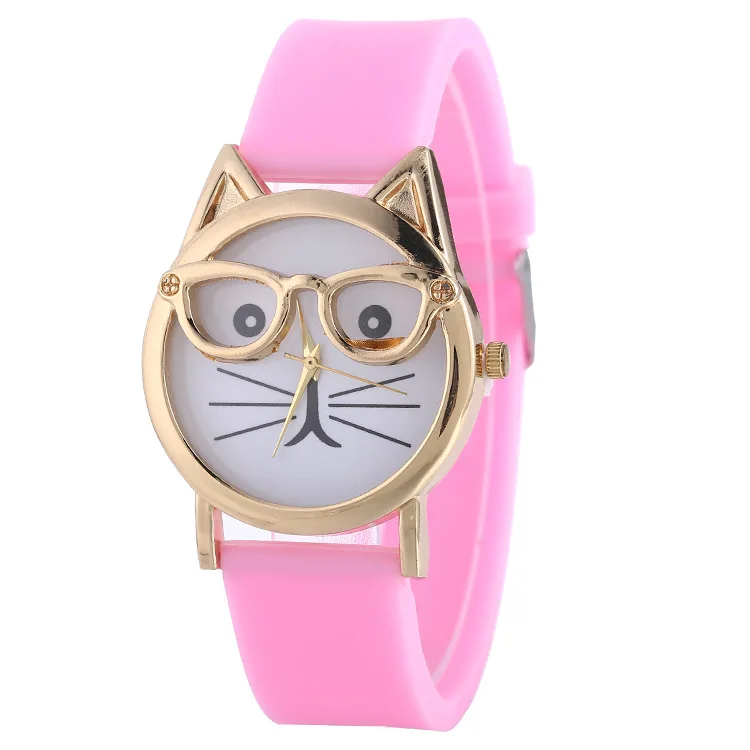 Милые силиконовые женские кварцевые наручные часы детские модные повседневные