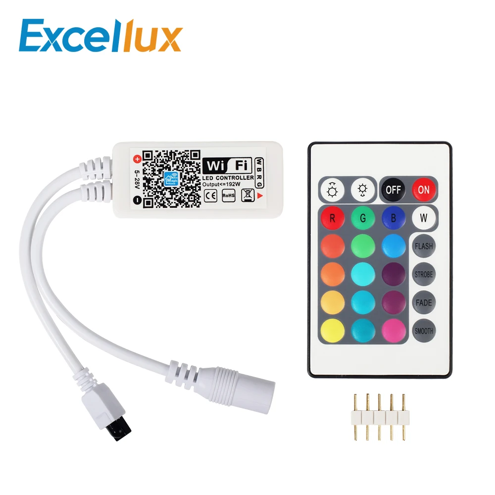 DC12V LED WIFI RGBW контроллер с 24 клавишным пультом дистанционного управления IOS/Android