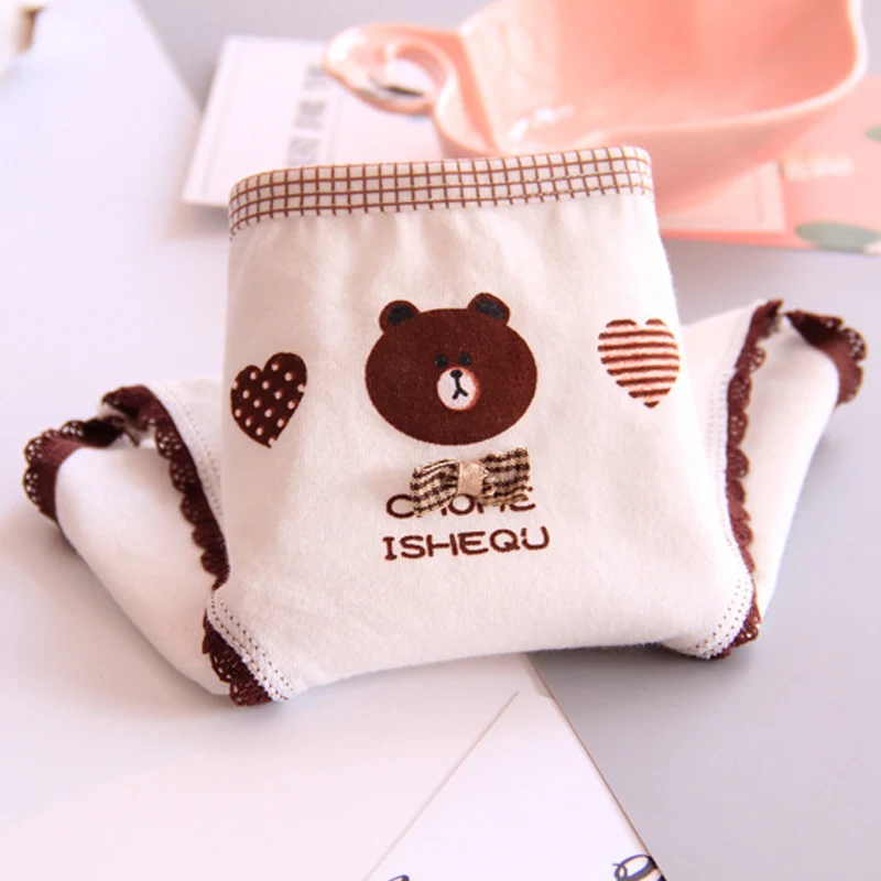 LESIDA/4 шт./лот мягкие хлопковые трусы для девочек подростков нижнее белье с героями