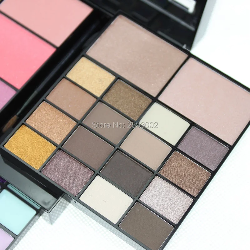74 Colors Nature Eye shadow Pallete Setes 36 + 28 Lip Gloss +6 Blush +4 Concealer Make up Kit Cosmetics Easy to apply |