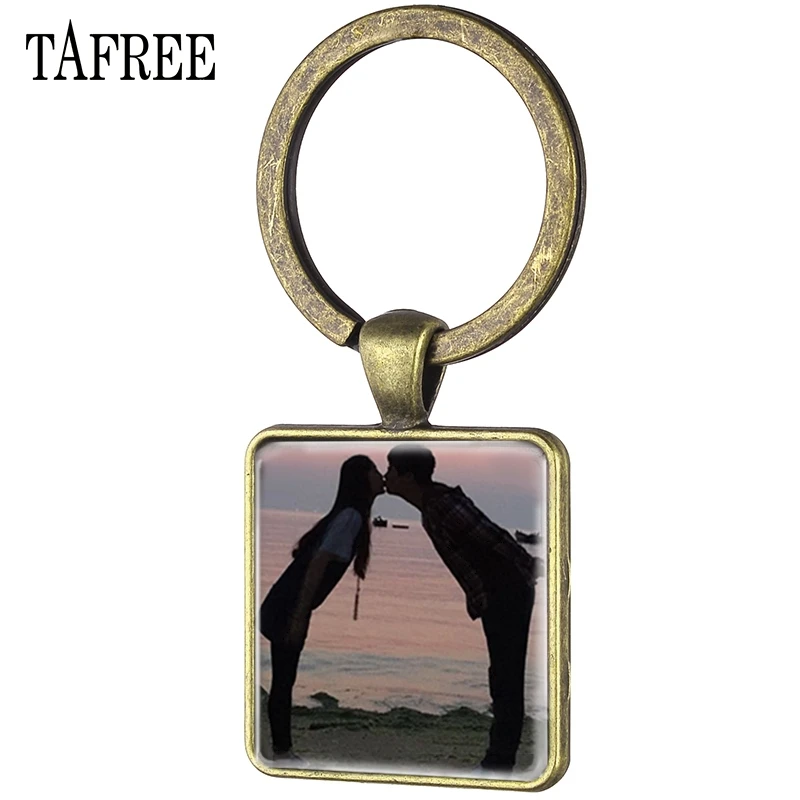 Винтажный квадратный брелок TAFREE с розами милый для влюбленных пар женщин любимая