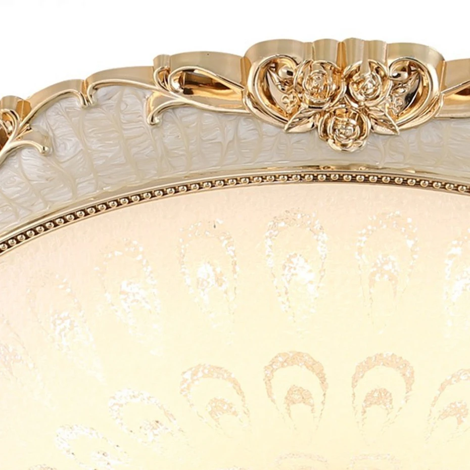 $43.42 European Modern Glass LED Ceiling Light 15W/24W 110V/220V Gold/Silver Ceiling Lamp For Aisle Porch Apartment Study Home Decor