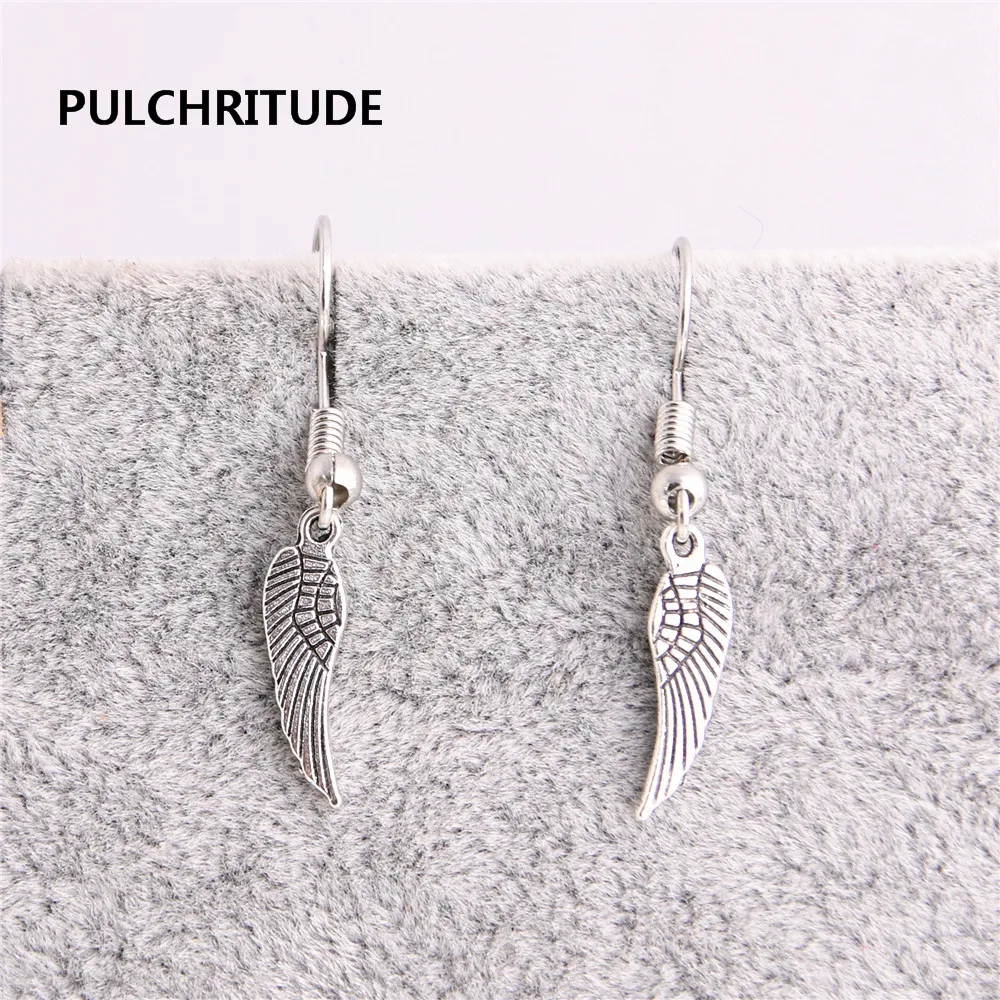 PULCHRITUDE 20 шт./лот металлический сплав Цинковый античный бронзовое перо подвеска в
