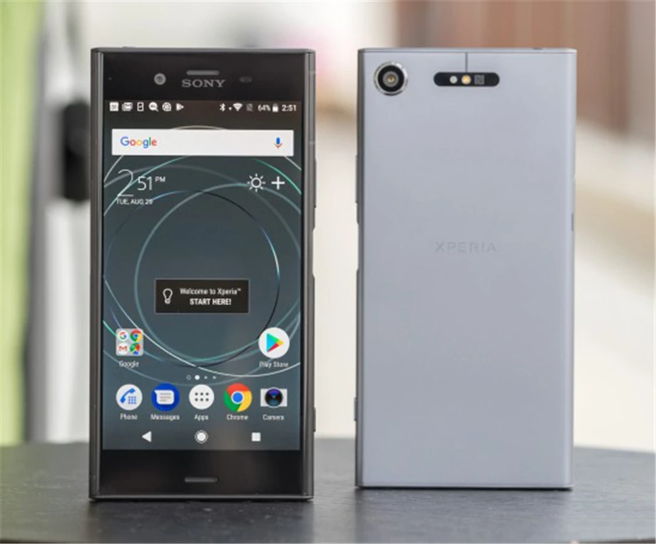 Разблокированный мобильный телефон sony Xperia XZ1 G8342 с двумя sim-картами, 4G, Android, четыре ядра, 5,2 дюймов, 19MP ram, 4 Гб rom, 64 ГБ NFC